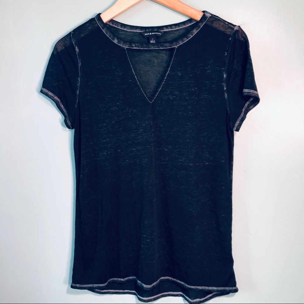 Rock & Republic Black Tee